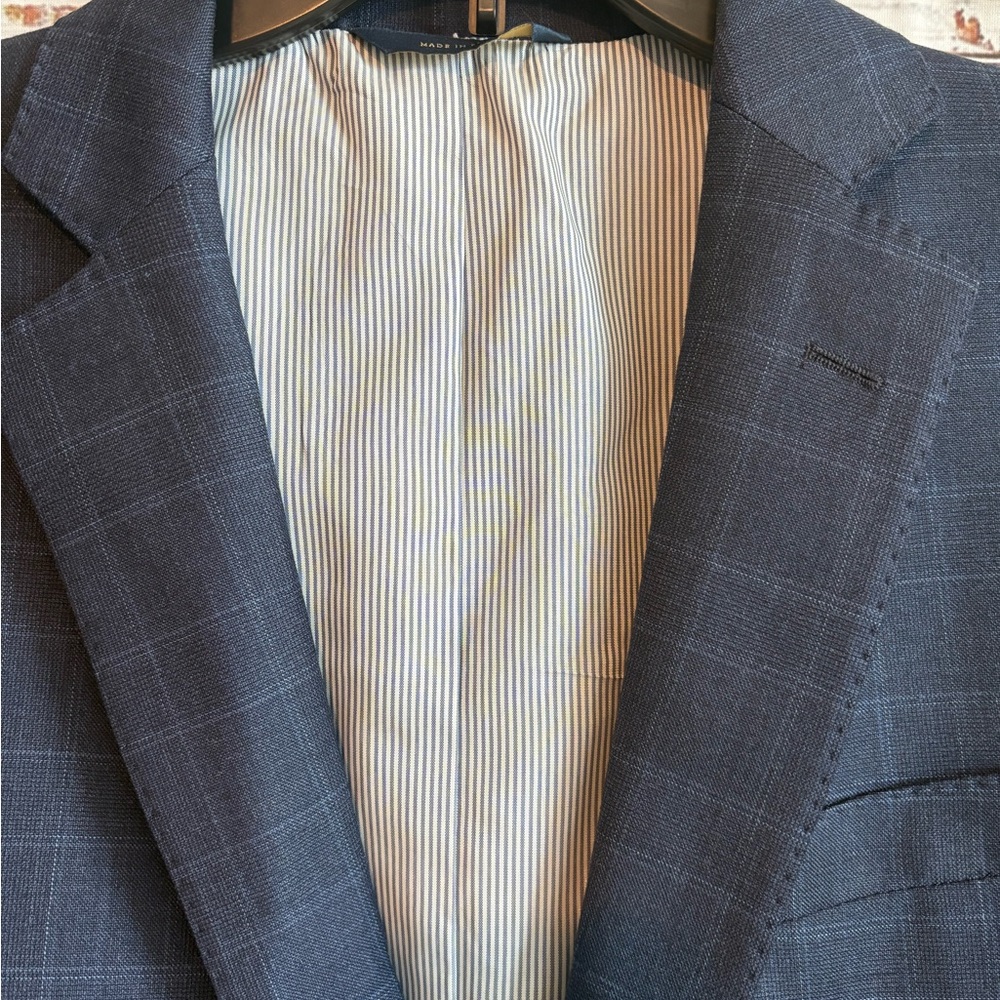 Brooks Brothers Explorer Navy Window Pane Blazer | Regent Fit 42L
